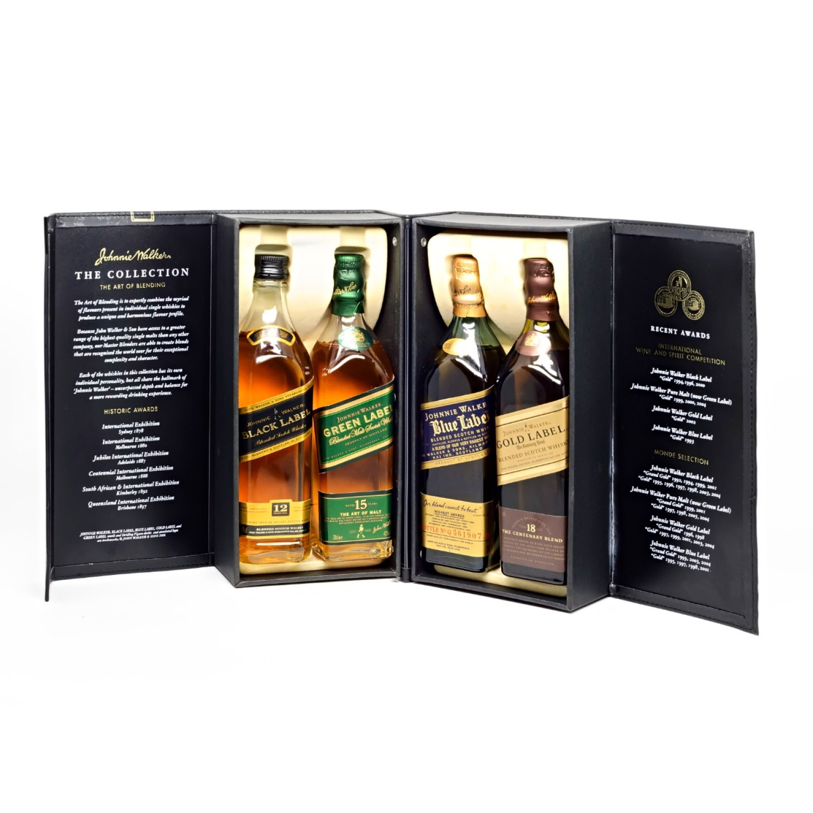 Kit Whisky Johnnie Walker The Collection Preto X Ml Banca Do Ramon